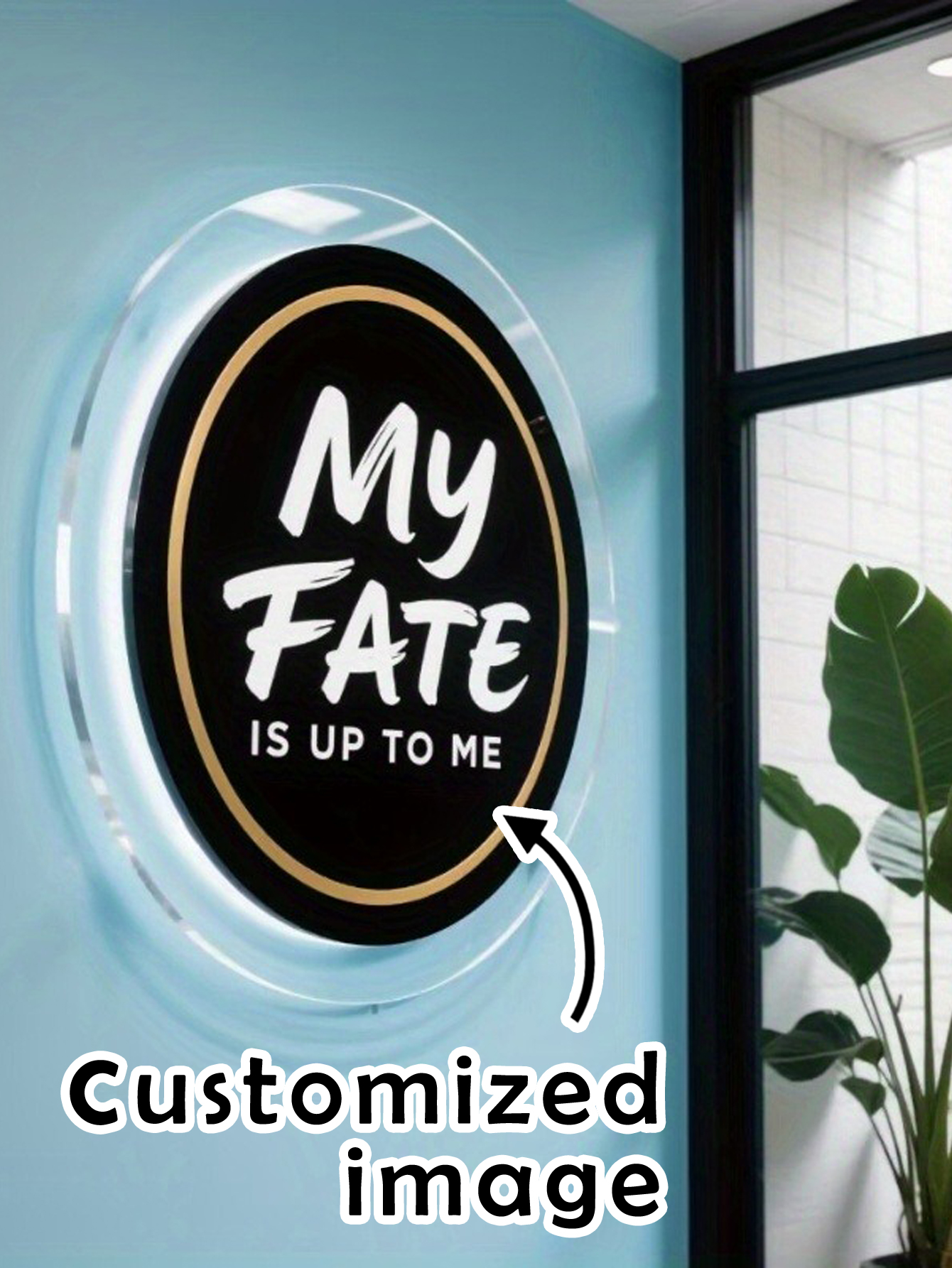Custom Round Acrylic Business Sign